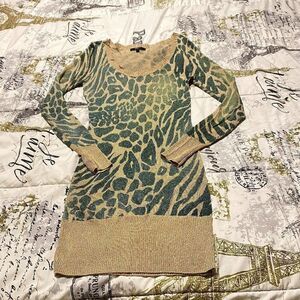Metallic Animal Print Tunic S
